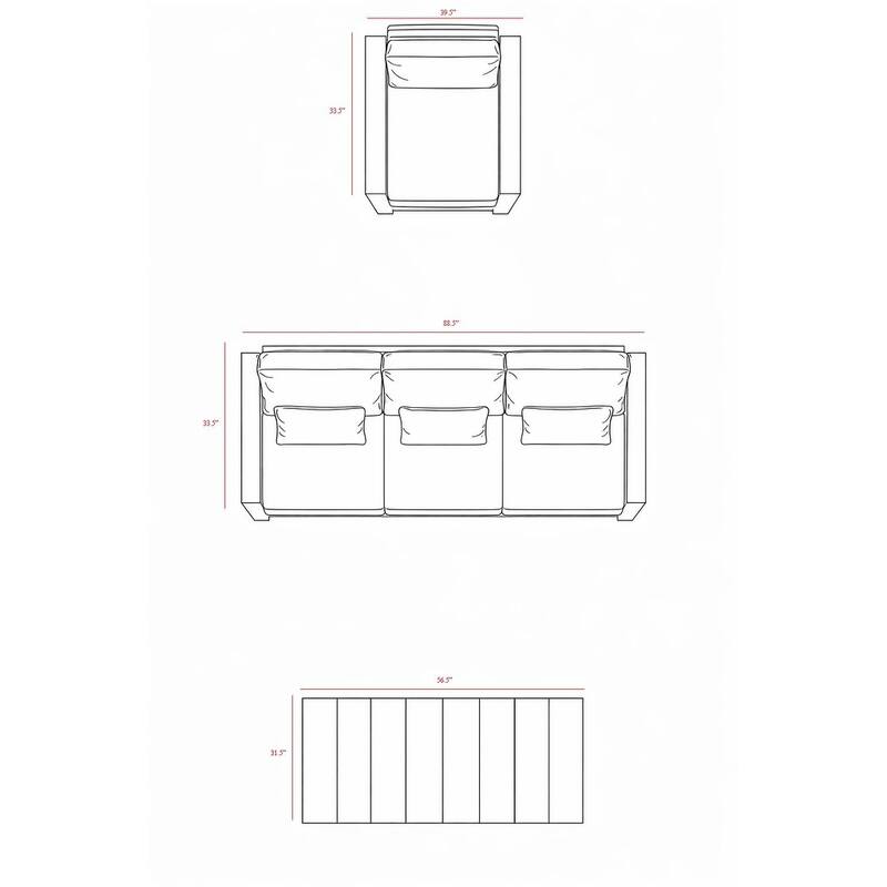 Ascot White 4-Piece Aluminum Outdoor Conversation Seating Set