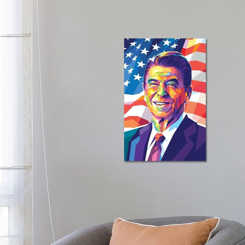 iCanvas "Ronald Reagan" by Dayat Banggai Canvas Print