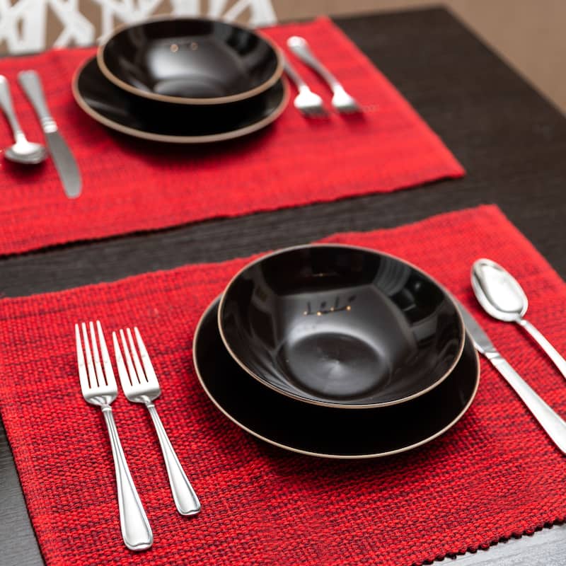 Fabstyles Casual Classic Set of 4 Thick Cotton Heavyweight Placemats