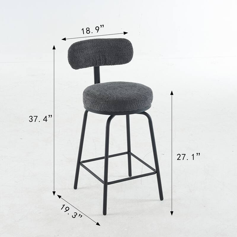 Modern Swivel Bar Stools Set Of 2