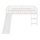 preview thumbnail 13 of 13, White Twin Size Solid Wood Loft Bed with Slide, Fence and Multifunctional Design for Bedroom