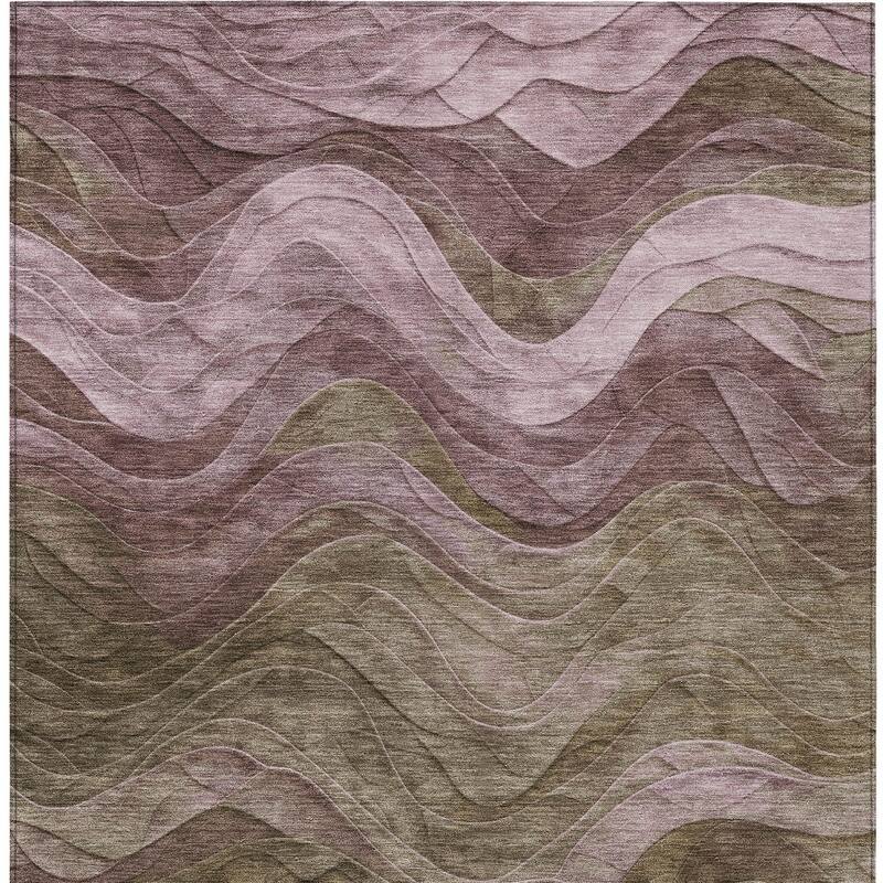 HomeRoots Abstract Transitional Rectangle Outdoor Rug