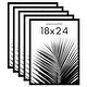 preview thumbnail 1 of 3, Americanflat 5 Pack of Picture Frames with Mat - Plexiglass Cover 18x24 - Black