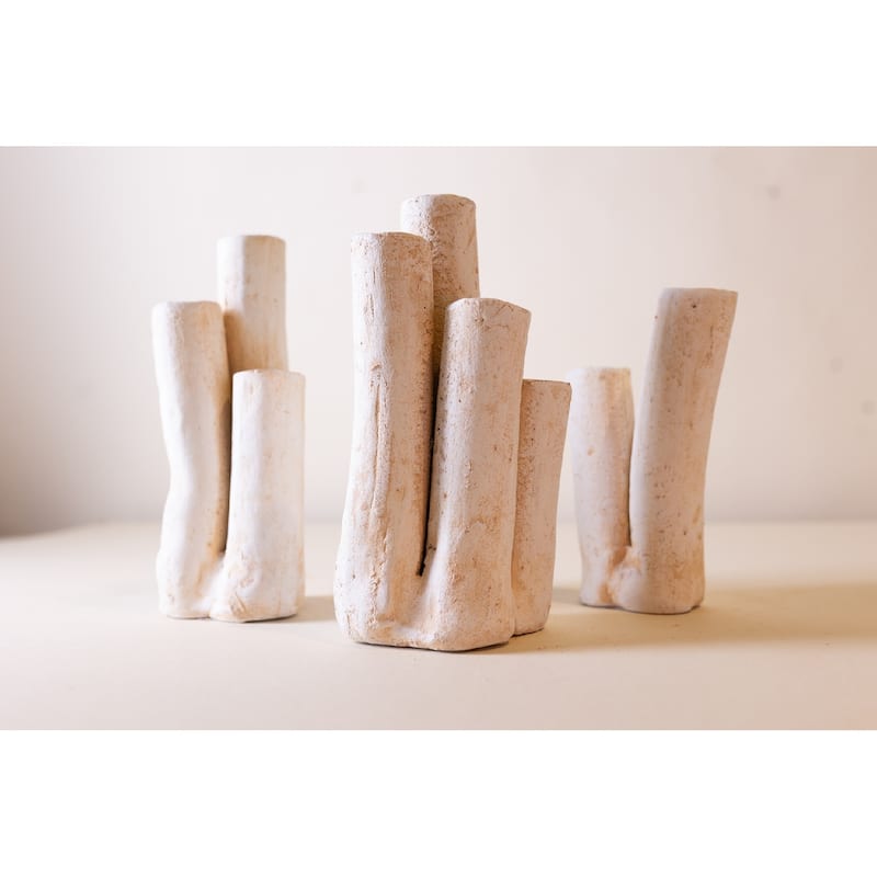 Medium Coral Planter - 15" - Cream