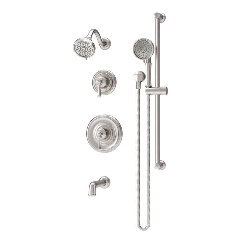 Symmons 589615TRM Braston Tub and Shower Trim Package with 1.5 GPM - Satin Nickel