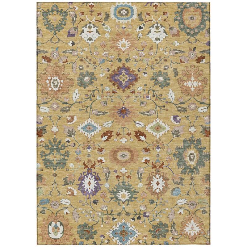 Machine Washable Indoor/ Outdoor Traditional Marci Chantille Rug
