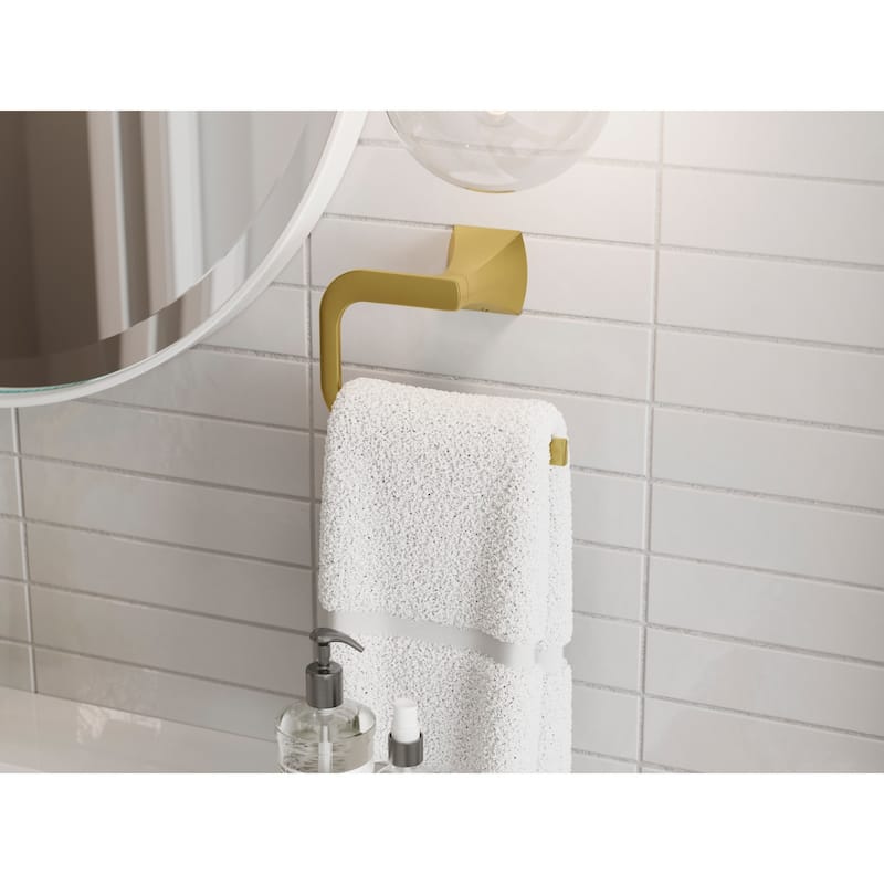 Pfister BRB-SSQ Soft Square 6-7/8" Wall Mounted Towel Ring