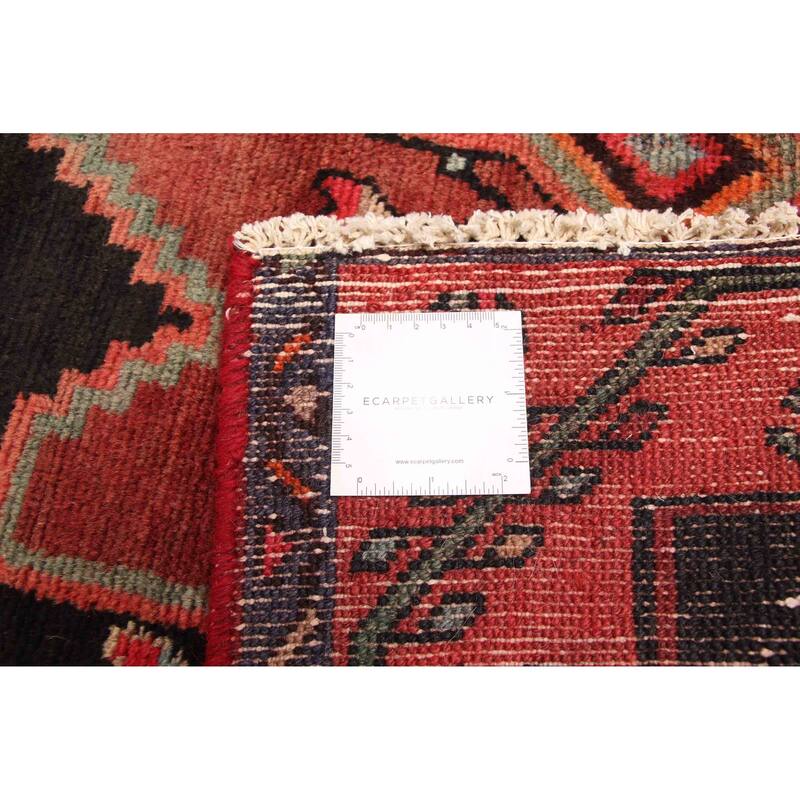 ECARPETGALLERY Hand-knotted Konya Anatolian Black, Red Wool Rug - 4'3 x 9'3