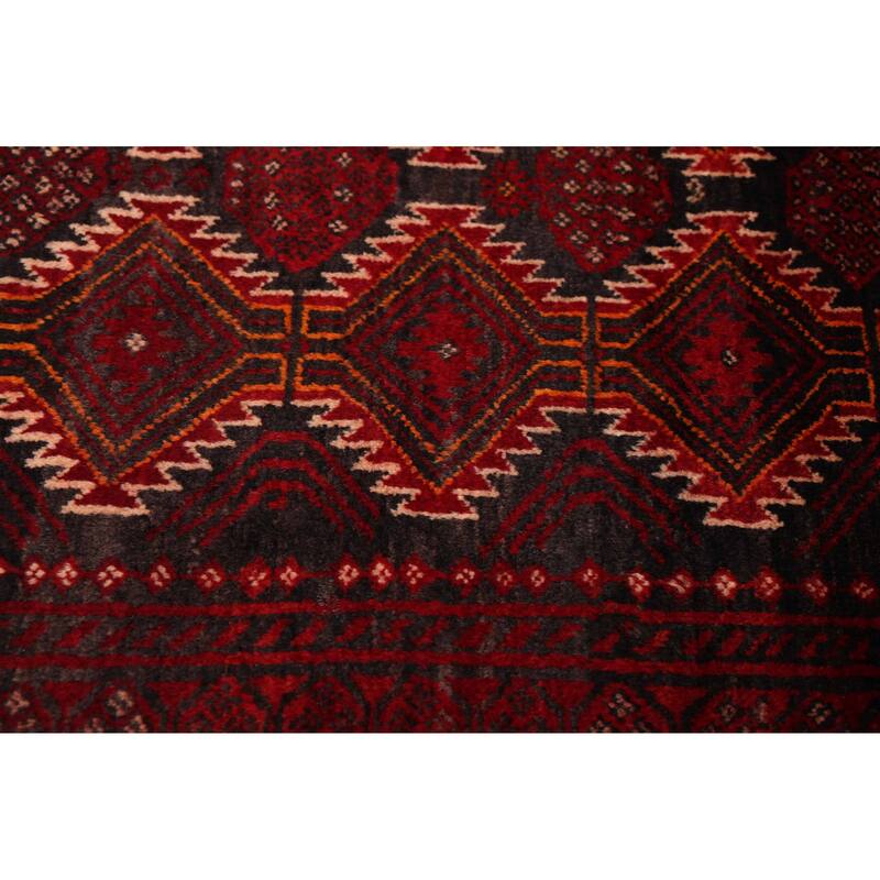ECARPETGALLERY Hand-knotted Teimani Black, Red Wool Rug - 3'3 x 6'3