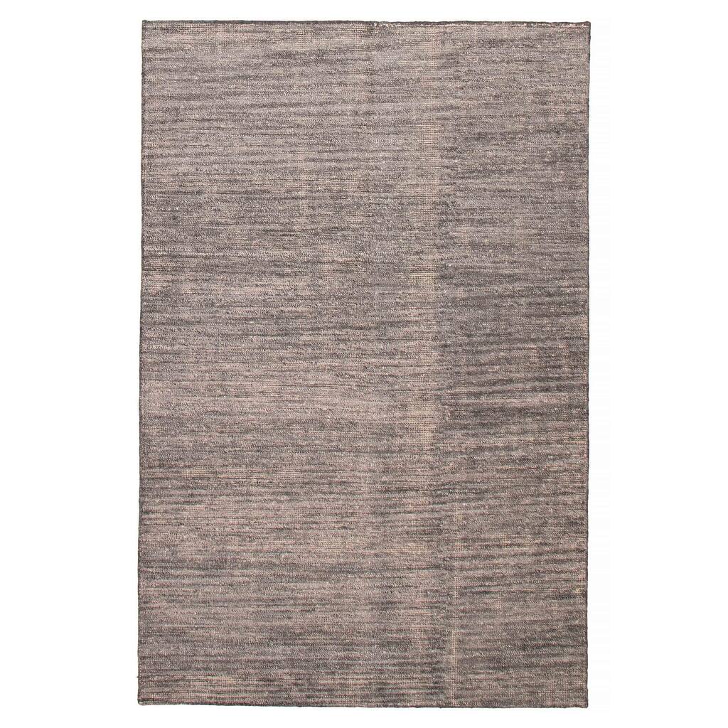 ECARPETGALLERY Hand-knotted Loreto Grey Silk Rug - 5'9 x 8'11