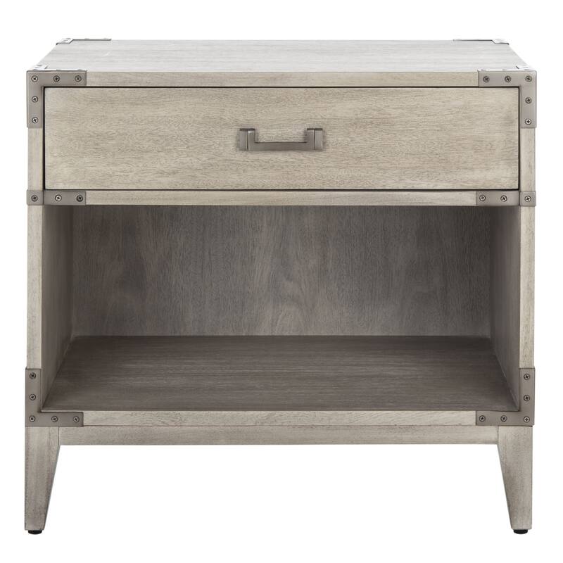 SAFAVIEH Couture Guitta 1-Drawer 1-Shelf Wood Nightstand