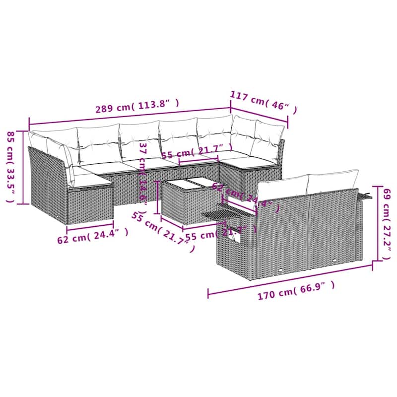 vidaXL Garden Sofa Set
