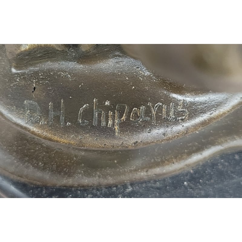 Hand Made Chiparus Gorgeous Woman Diver On Rock Bronze Sculpture Statue