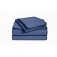 preview thumbnail 16 of 20, Luxury 500 Thread Count Egyptian Cotton Solid or Striped Sheet Set King - Dark Denim (Solid)