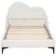 preview thumbnail 6 of 22, Twin Size Upholstered Platform Bed with Cloud-Shaped Headboard, Beige - Sturdy & Comfortable Design