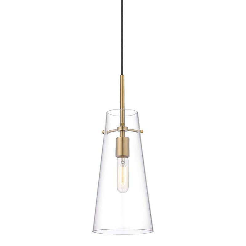 Z-Lite 7508P Kira 7" Wide Mini Pendant with Shade - Modern Gold
