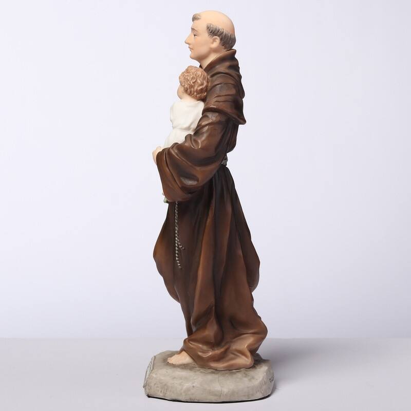 6.3 inches Height Polyresin Saint Anthony Holding Child Jesus Multicolor Finish Figurine