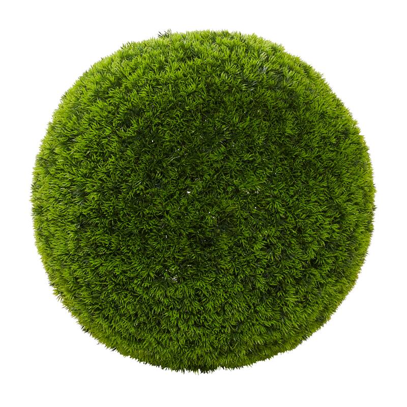 Green Vinyl Contemporary Artificial Foliage Ball 22 x 22 x 22 - 22 x 22 x 22Round
