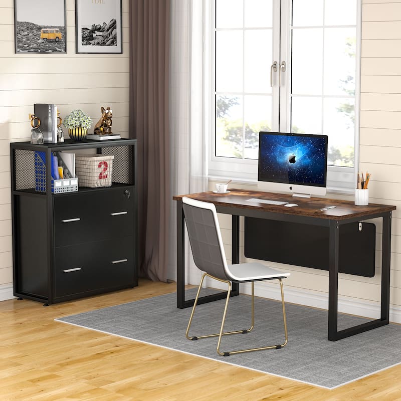 2 Drawer File Cabinet with Lock, Lateral Filing Cabinet