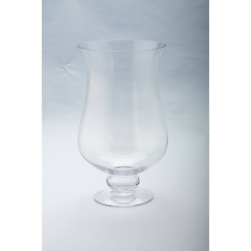 12" Handblown Glass Hurricane Pillar Candle Holder