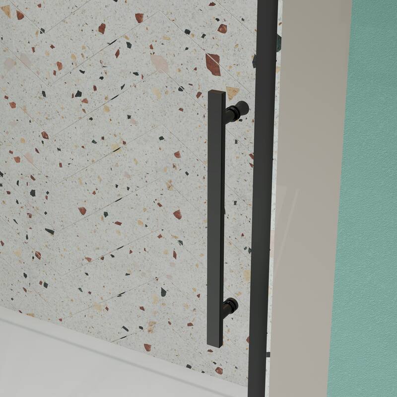 Framed Single Sliding Shower Door with 1/4" Tempered Glass