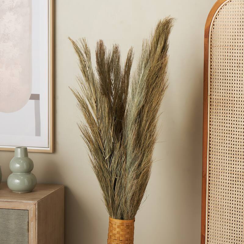 Palm Leaf Tall Home Decor Natural Foliage with Grass - Green - Roche River Decor