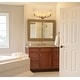 preview thumbnail 17 of 25, Fenro Modern 3-Light Luxury Brass Bathroom Vanity Light Textured Glass Wall Sconce