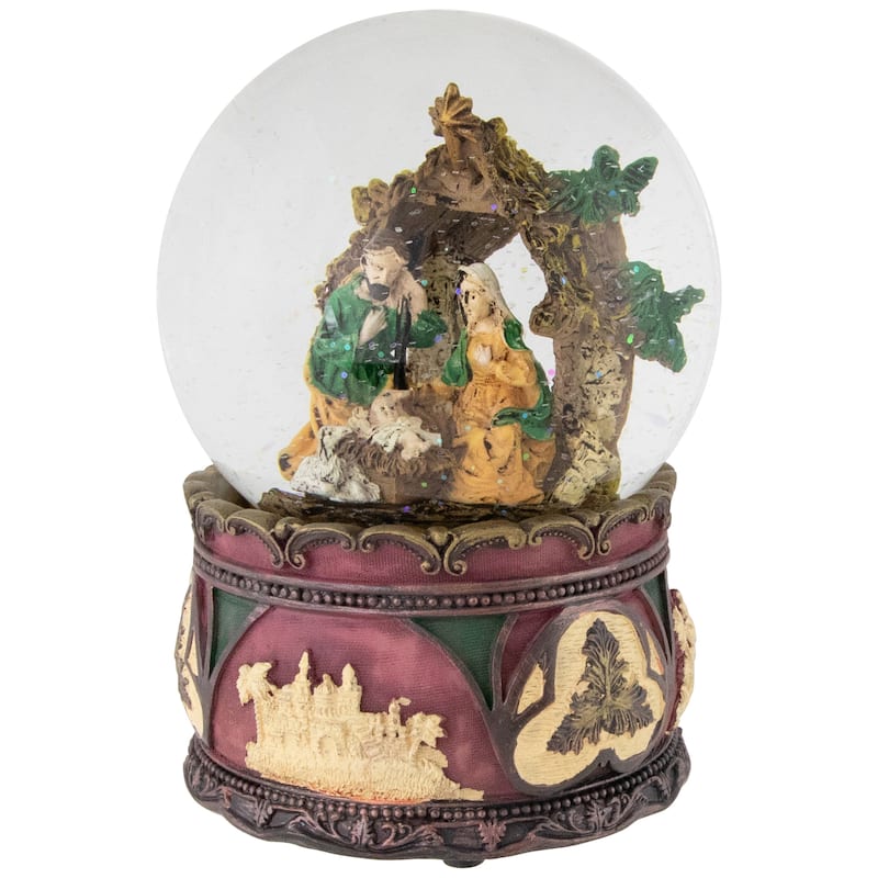 Holy Family Nativity Scene Christmas Snow Globe - 5.75"