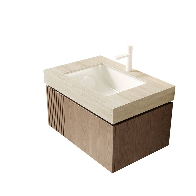 Mondern Floating Bathroom Vanity with 1 Pre-drilled Faucet Holes