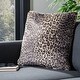 preview thumbnail 1 of 2, SAFAVIEH 20-inch Faux Black Leopard Leopard Decorative Pillow