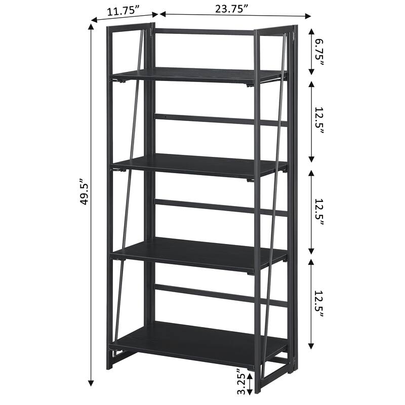 Convenience Concepts Xtra Folding 4 Tier Bookshelf