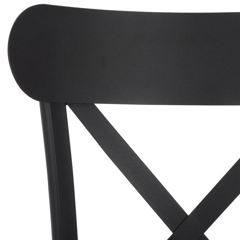 SAFAVIEH Outdoor Living Core 18-inch Cross Back [SET of 2] - 17"W x 20"D x 33"H