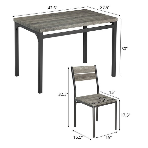 Zenvida 5 piece dining set hotsell