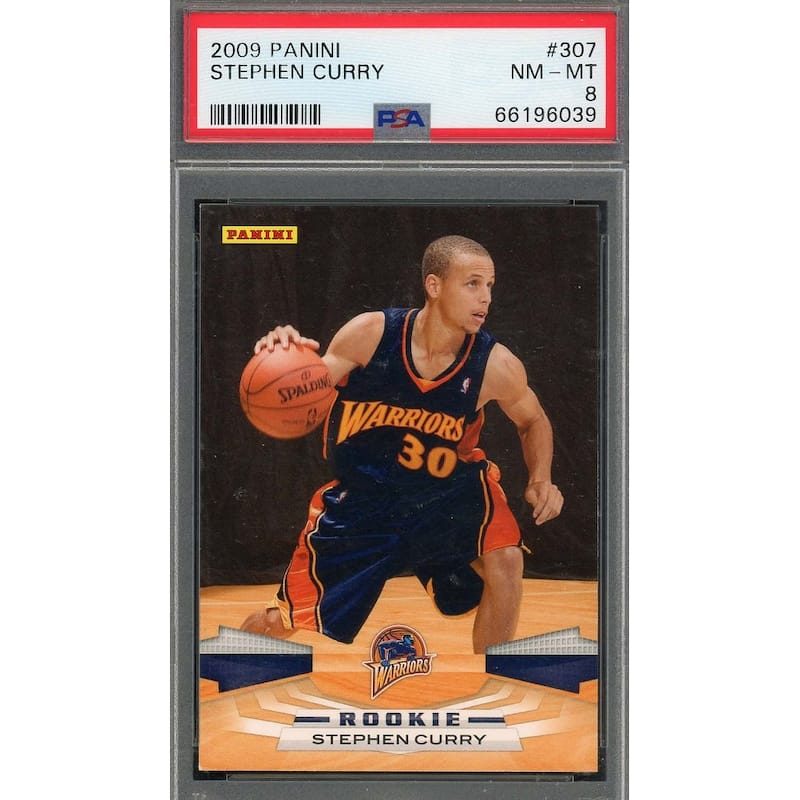 Stephen Curry 2009 Panini Basketball Rookie Card RC #307 Graded PSA 8 - 8'6" x 11'6"