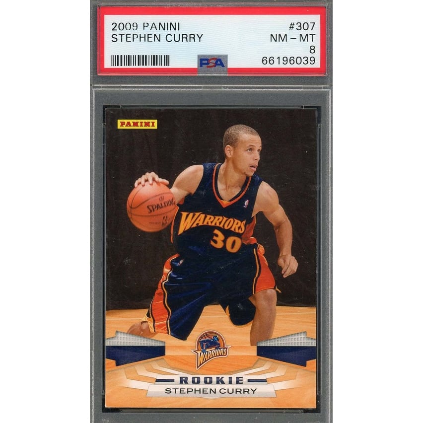 Stephen Curry 2009 Panini Basketball Rookie Card RC #307 Graded PSA 8 - 8'6" x 11'6"