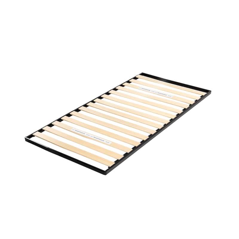 1.6 Inch Metal Bunkie Board with Wood Slats by Crown Comfort