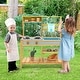 preview thumbnail 3 of 7, Costway Wooden Play Kitchen Set, Outdoor Kid's Mud Kitchen with Faucet - See Details