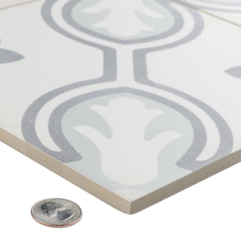 Merola Tile Amberely Orchid Mint 17-3/4" x 17-3/4" Porcelain Floor and Wall Tile
