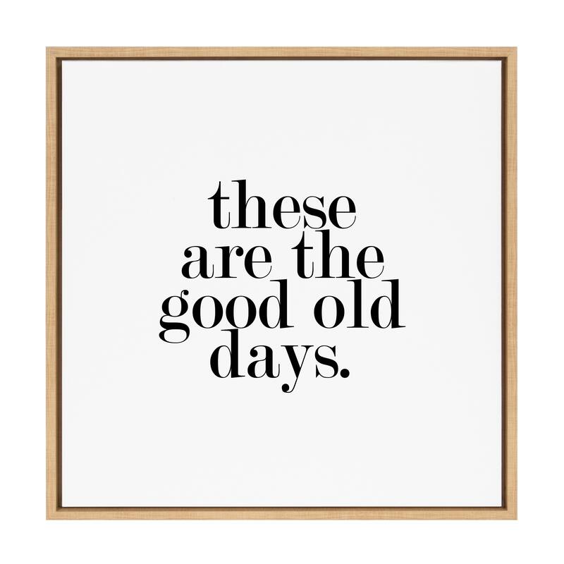 Kate and Laurel Sylvie Good Old Days Framed Canvas by Maggie Price of Hunt and Gather Good