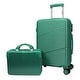 preview thumbnail 19 of 23, World Traveler 2-Piece Carry-on Vanity Trunk Luggage Set Green