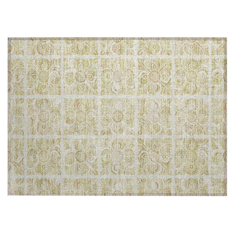 Machine Washable Indoor/ Outdoor Chantille Mosaic Rug