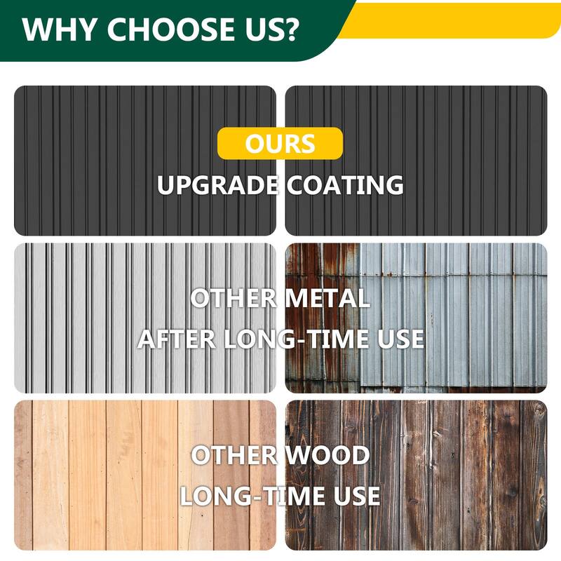 Upgrade 6 ft. W x 4 ft. D Galvanized Steel Outdoor Metal Storage Shed