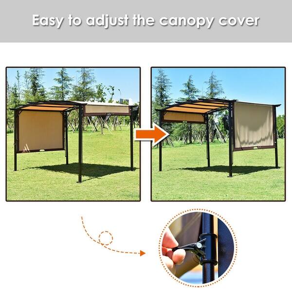 Shop Gymax 12 X 9 Pergola Kit Metal Frame Gazebo Canopy Cover