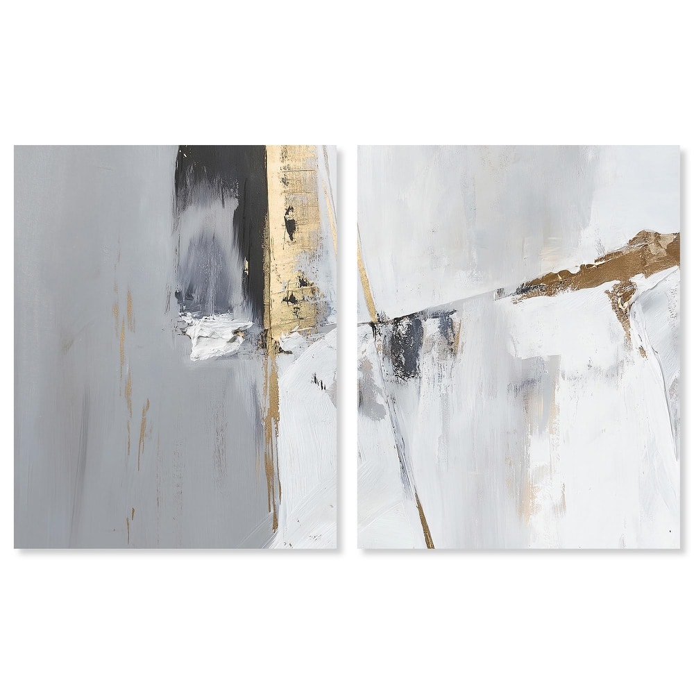 Cracks of Creation I Canvas Set of 2 by Art Remedy, Gallery Wrapped