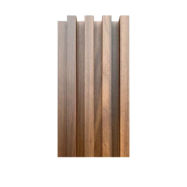 93 in. x 6 in x 0.8 in. Solid Wood Wall Siding Board - 3pc+1pc EndTrim - Fairfield Walnut