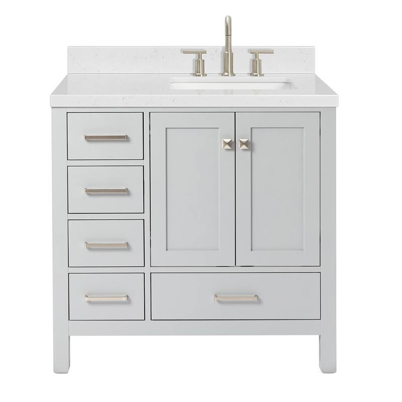 Ariel A036SRCQRVO Cambridge 36" Free Standing Single Basin Vanity Set