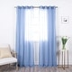 preview thumbnail 5 of 34, Aurora Home Linen-Textured Semi-Sheer Grommet Curtains 84 - Sky