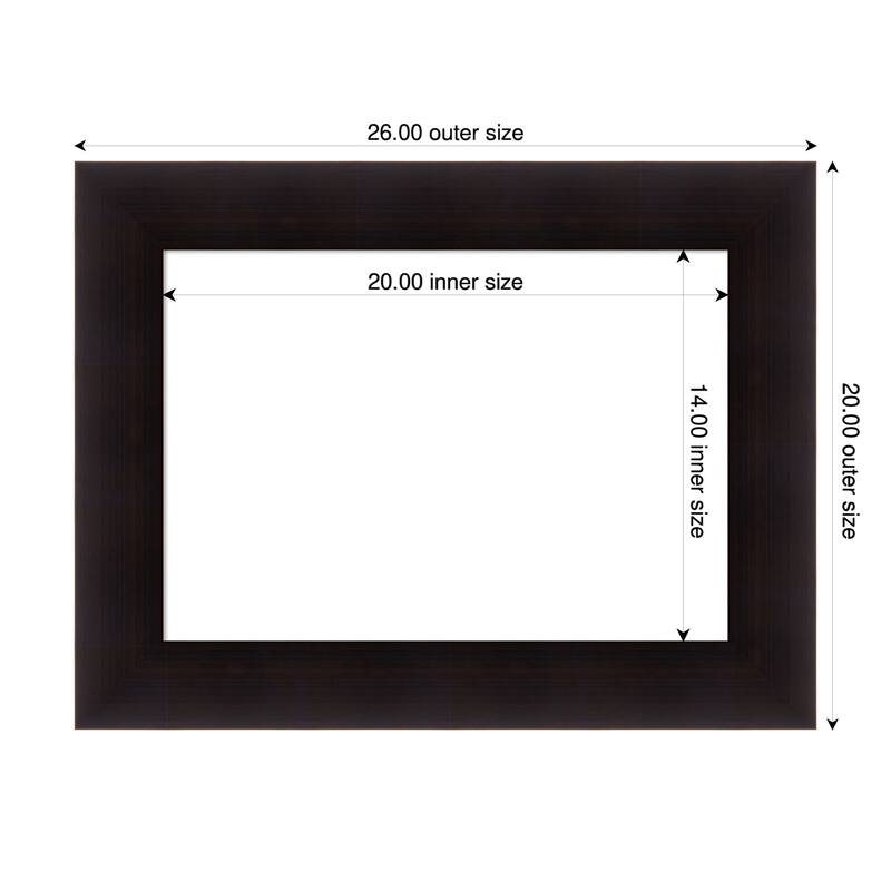 Amanti Art Portico Espresso Framed Dry Erase Magnetic Board - 26 x 20 in