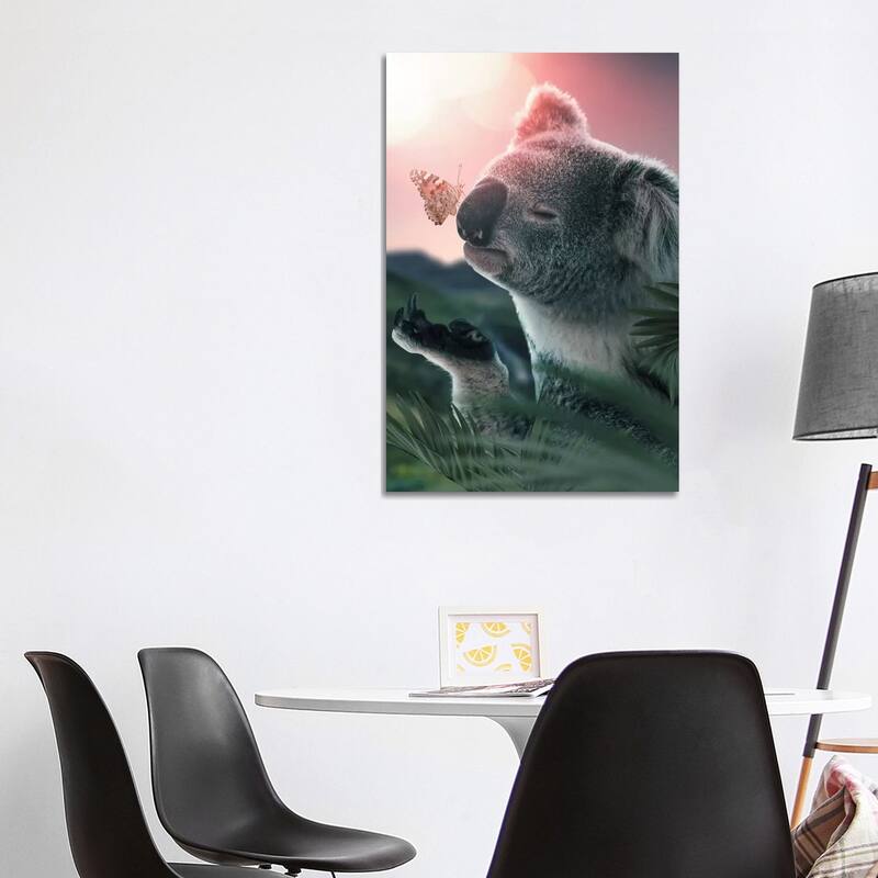 iCanvas "Koala Butterfly" by Zenja Gammer Canvas Print - 40x26x1.5