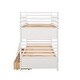 preview thumbnail 12 of 18, Twin over Twin Wood Bunk Bed with Ladder and Two Drawers, White